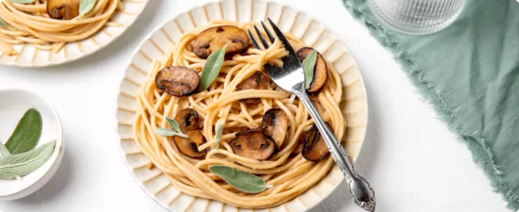 Creamy Miso Mushroom Pasta - Wellfinity.in